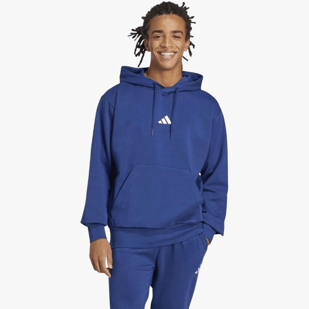 Adidas Mens Feelcozy Fl Hoodie Dk Blue | Adidas