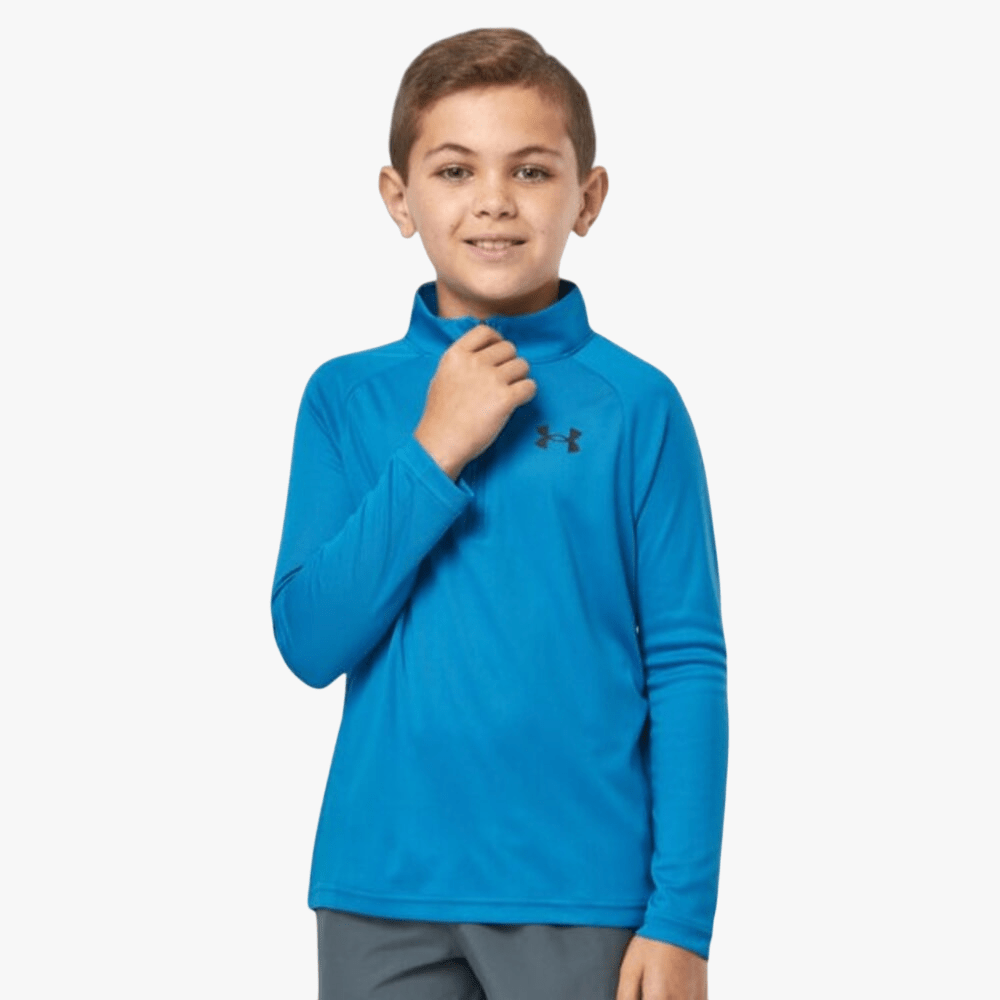 Under Armour Boys Tech 1/2 Zip Sweater 466 Blue | Under Armour