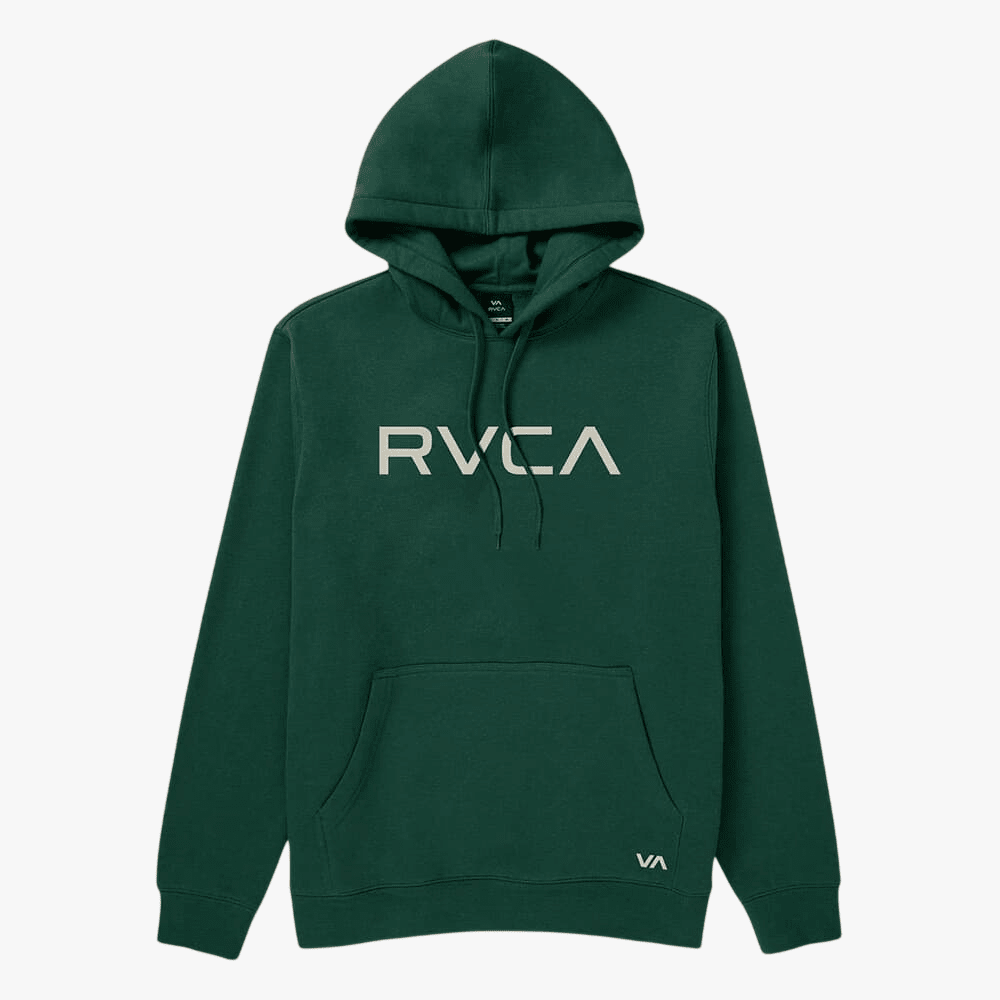 Rvca Mens Big Rvca Pullover Hoody Grass Green | Rvca