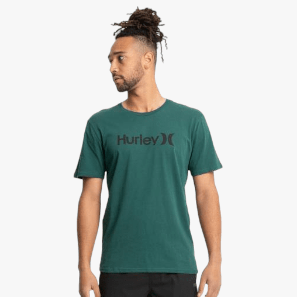 Hurley Mens Evd Wash Seasonal Oao Solid Short Sleeve Tee Alpine Green | Hurley