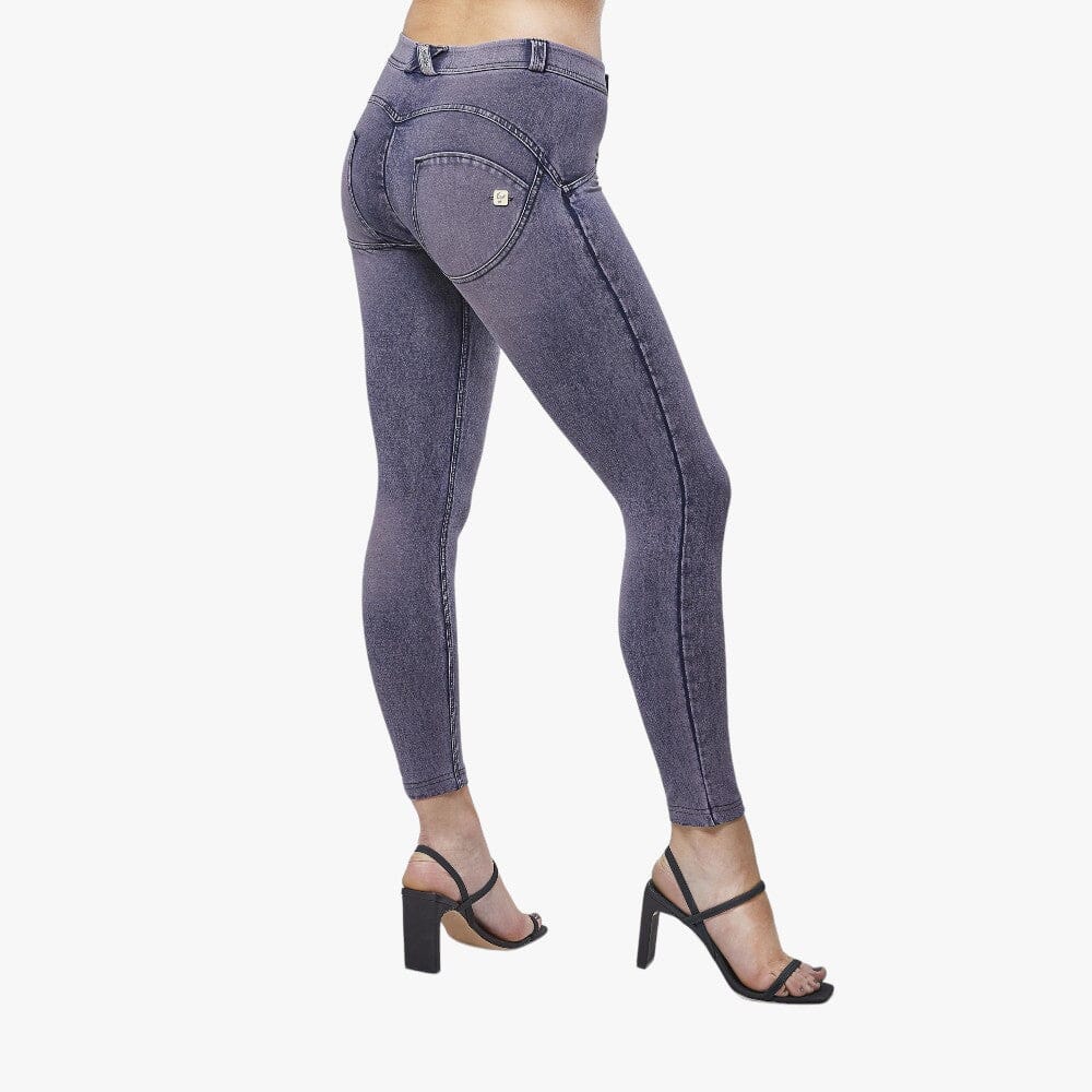 Freddy Womens Super Skinny Regular Waist 7/8 Denim Effect Colour Wash Wr.Up Purple | Freddy