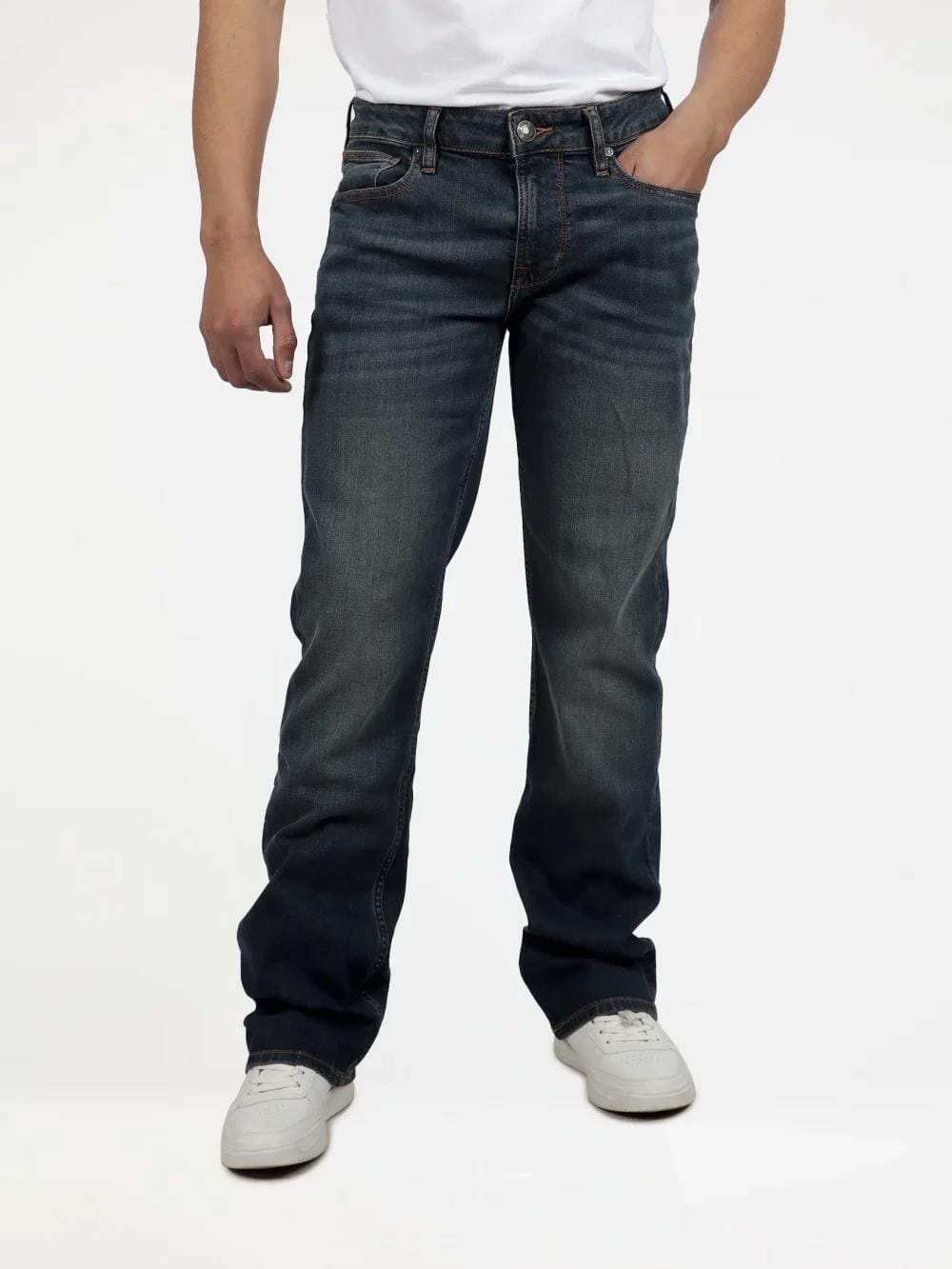 Guess Mens F079lite Bootleg Jean Dark Wash | Guess
