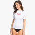 Roxy Womens Whole Hearted Short Sleeve Rashvest White | Roxy