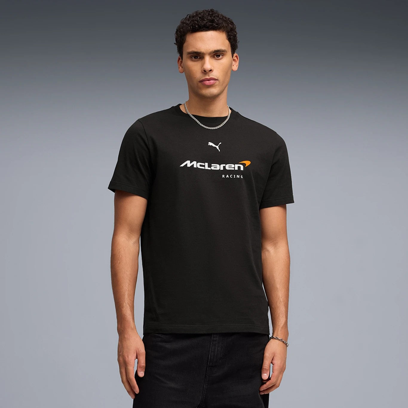 Puma Mens Mclaren Big Logo Tee Black