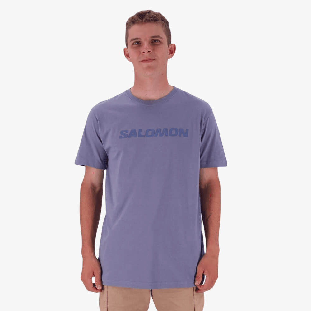 Salomon Mens Tonal Short Sleeve Tee Blue Granite | Salomon