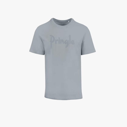 Pringle Mens Richard Raised Print Short Sleeve Tee Light Blue | Pringle