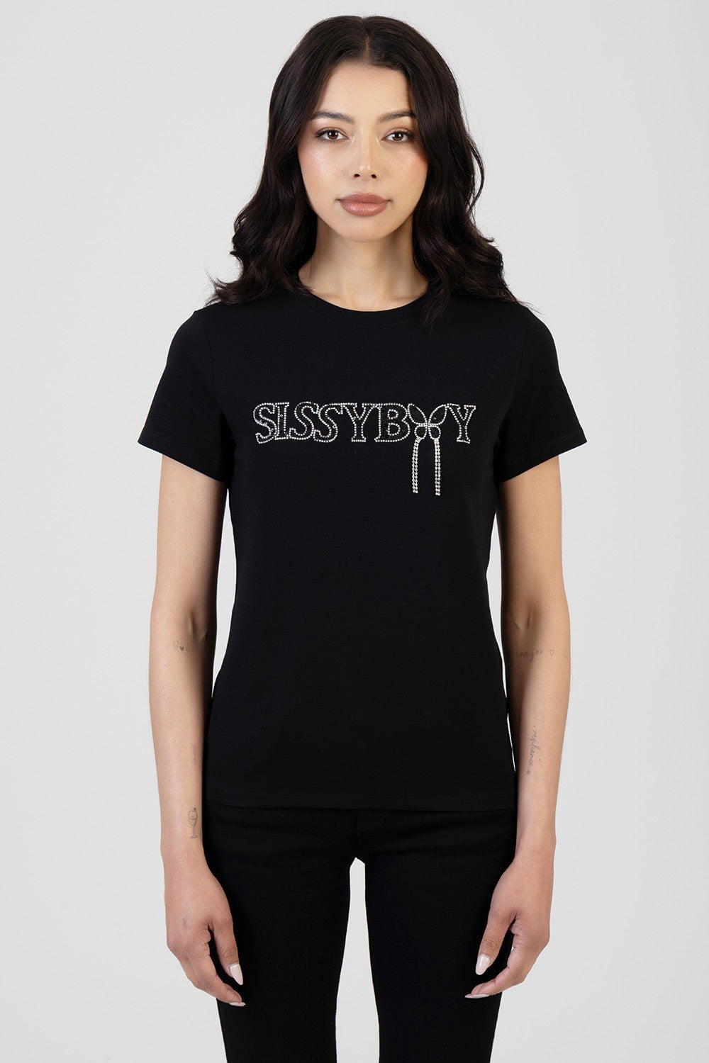 Sissy Boy Glitter In The Dark Regular Tee Black
