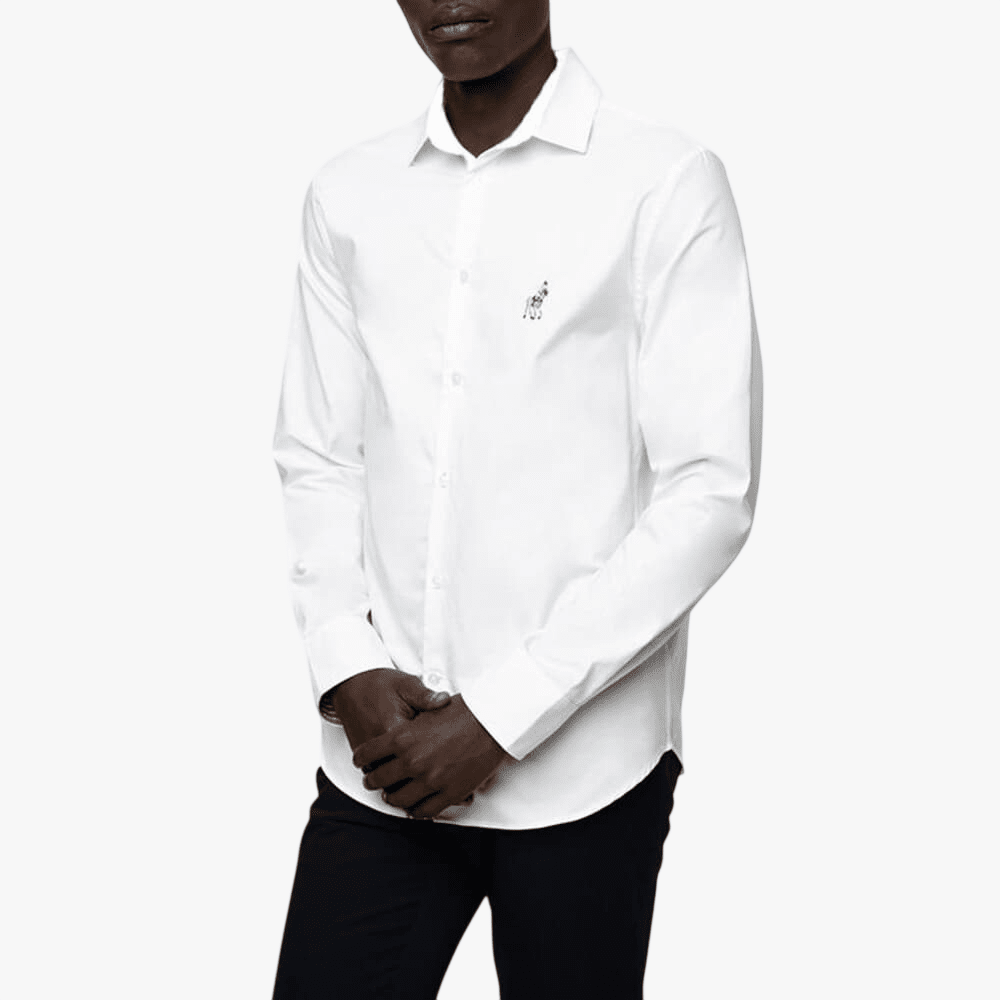 Polo Mens Imaan Oxford Long Sleeve Shirt White | Polo