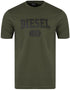 Diesel Mens Logo Varsity Tee 5Ix Green | Diesel