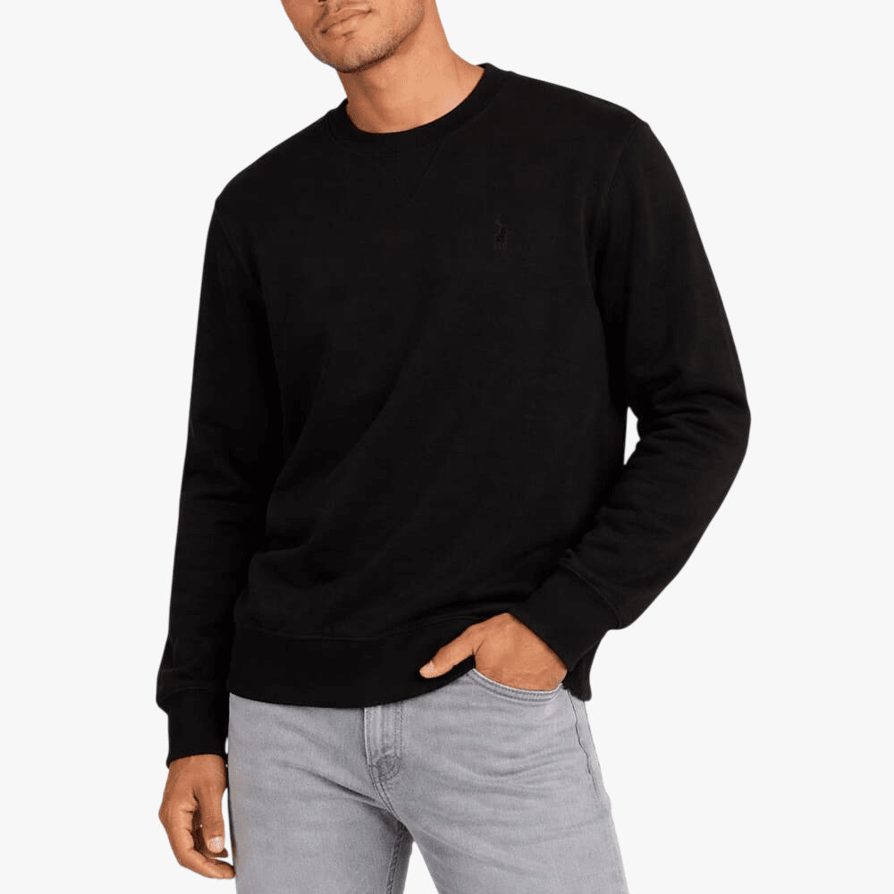 Polo Mens Essential Fleece Sweater Black | Polo