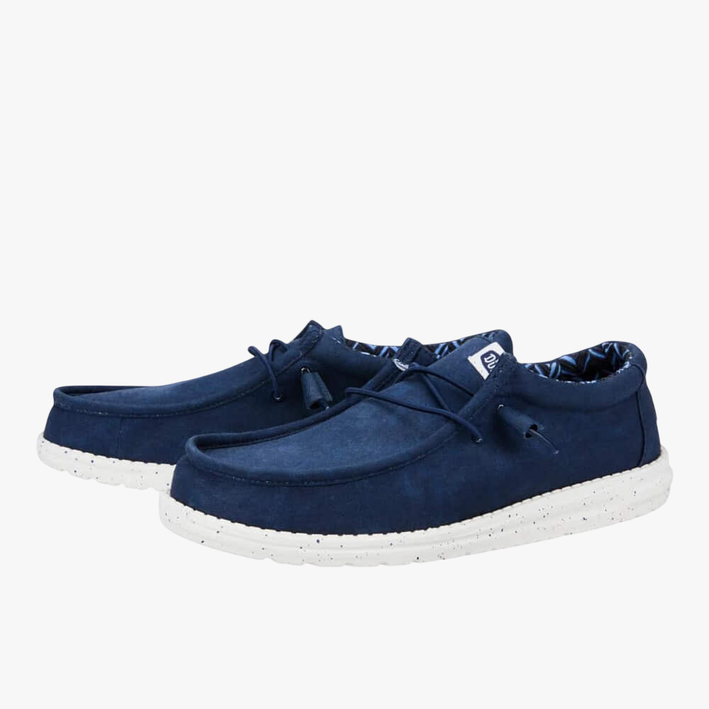 Hey Dude Mens Wally Stretch Canvas Navy