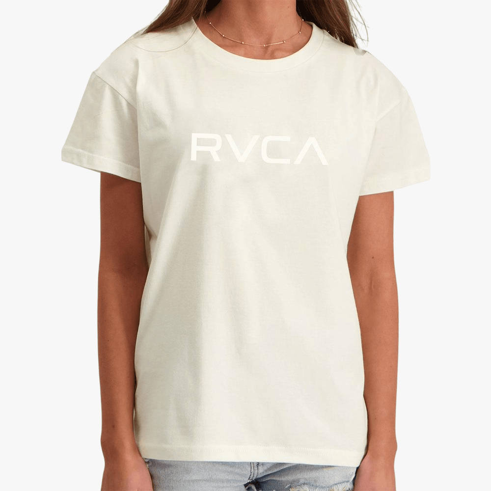 Rvca Womens Big Rvca Short Sleeve Tee Latte | Rvca