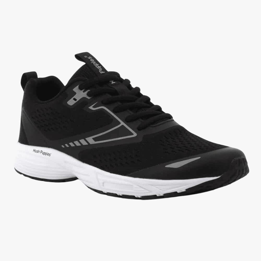 Hush Puppies Mens Dijana Black White Sneaker