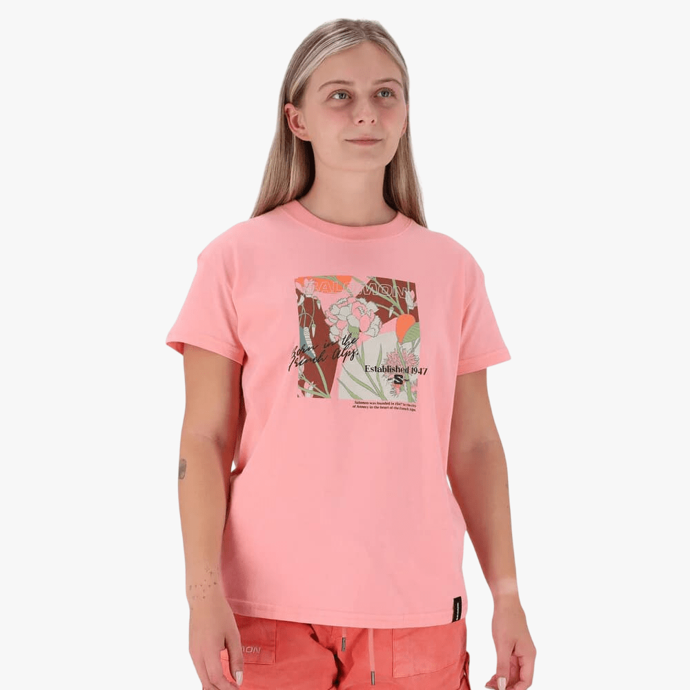 Salomon Womens Freedom Short Sleeve Tee Murex Shell | Salomon
