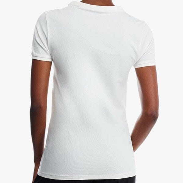 Polo Womens Pam Embroid Short Sleeve Tee Ecru Polo