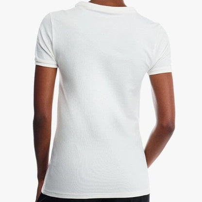 Polo Womens Pam Embroid Short Sleeve Tee Ecru Polo
