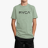 Rvca Mens Big Logo Short Sleeve Tee Granite Green | Rvca
