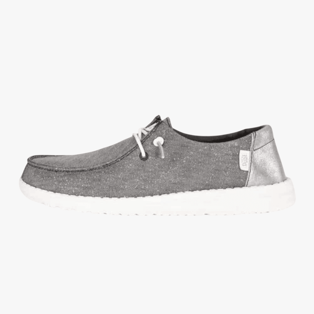 Hey Dude Womens Wendy Metakkic Sparkle Charcoal | Hey Dude
