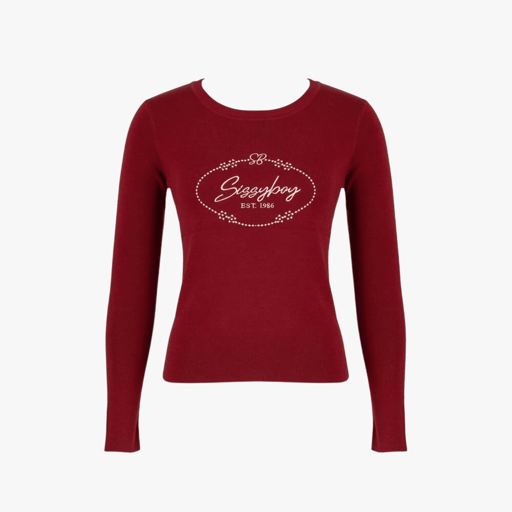 Sissy Boymiss Me Long Sleeve Knit Top Burgandy | Sissy Boy