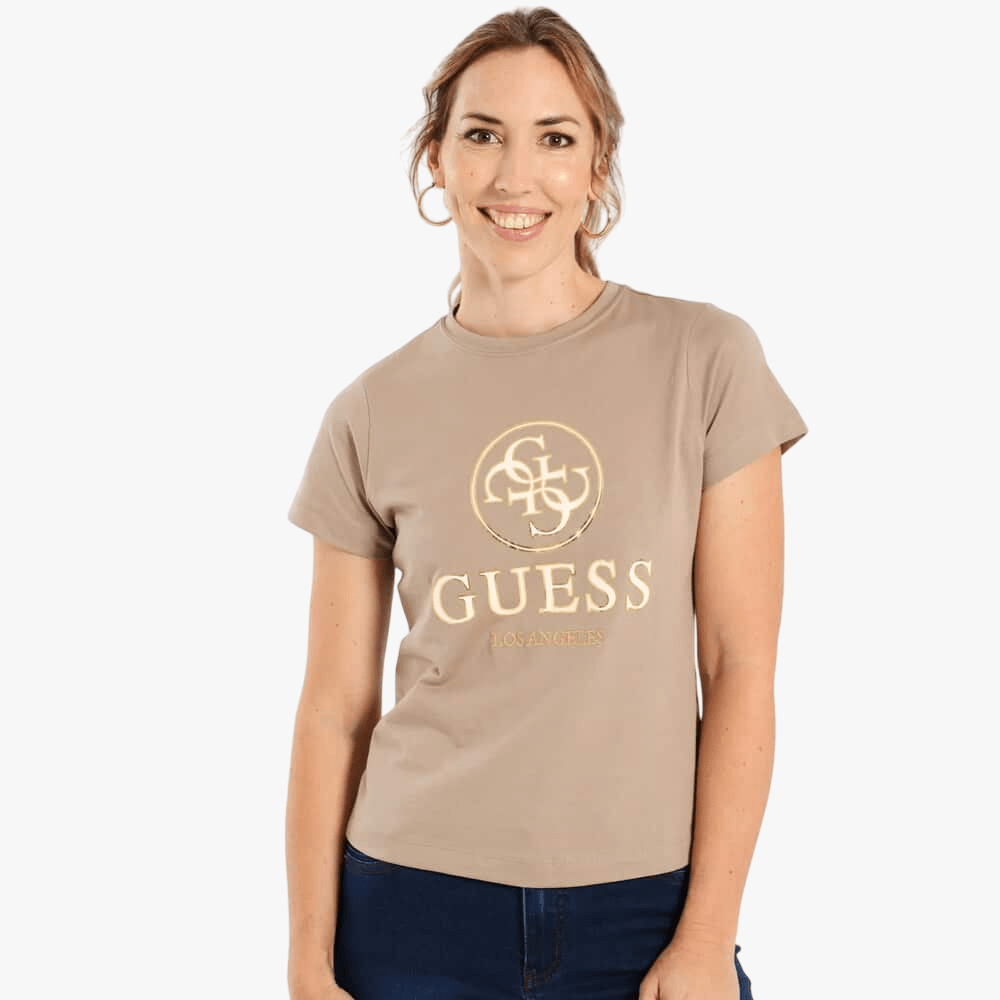 Guess Womens Stacie Tee Beige | Guess