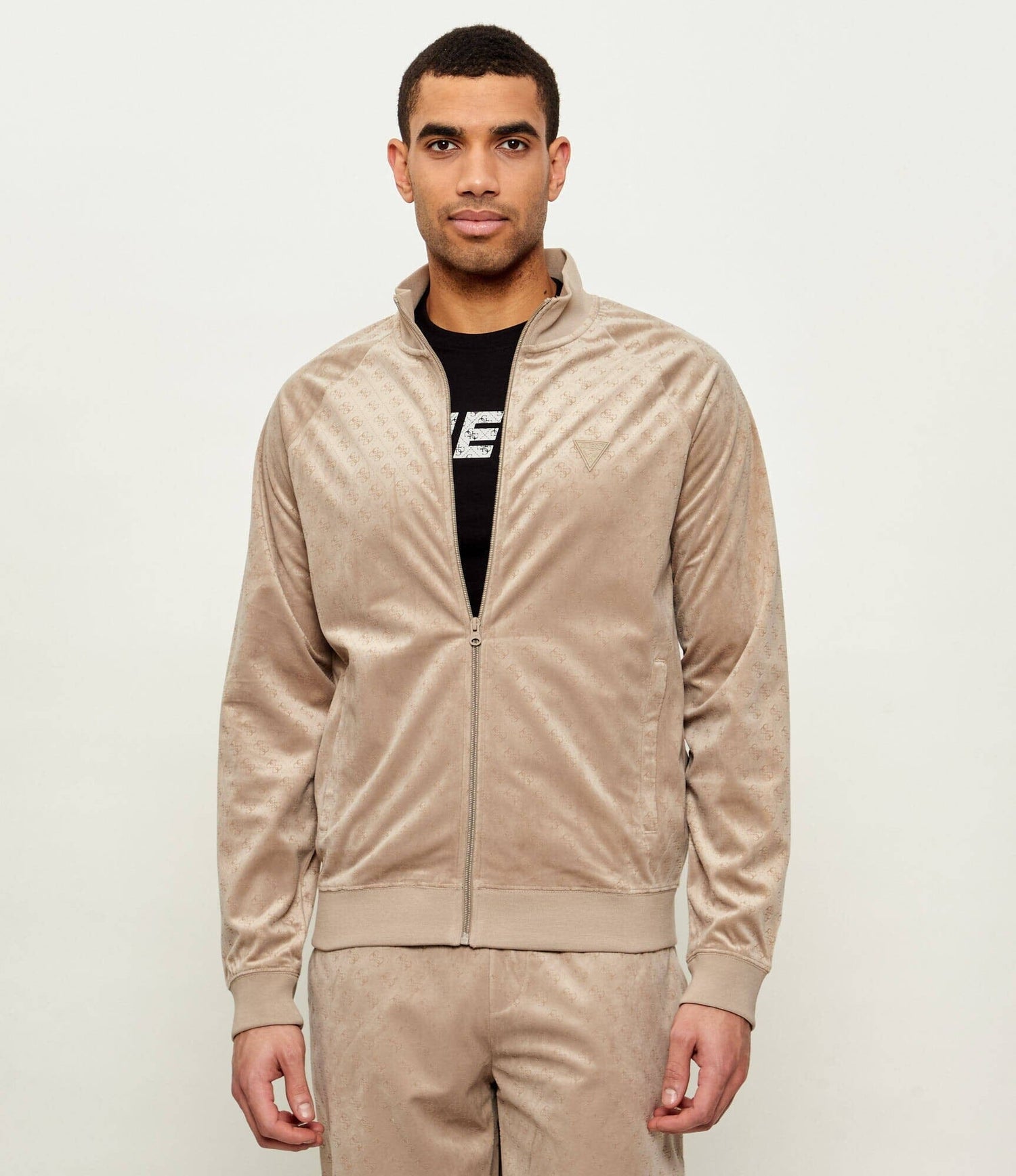 Guess Mens Cochise Sweatshirt Beige