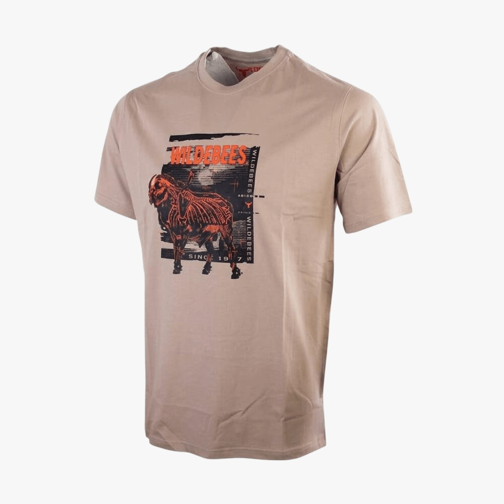 Wildebees Mens Digi Buffalo Anatomy Tee Desert Sand | Wildebees