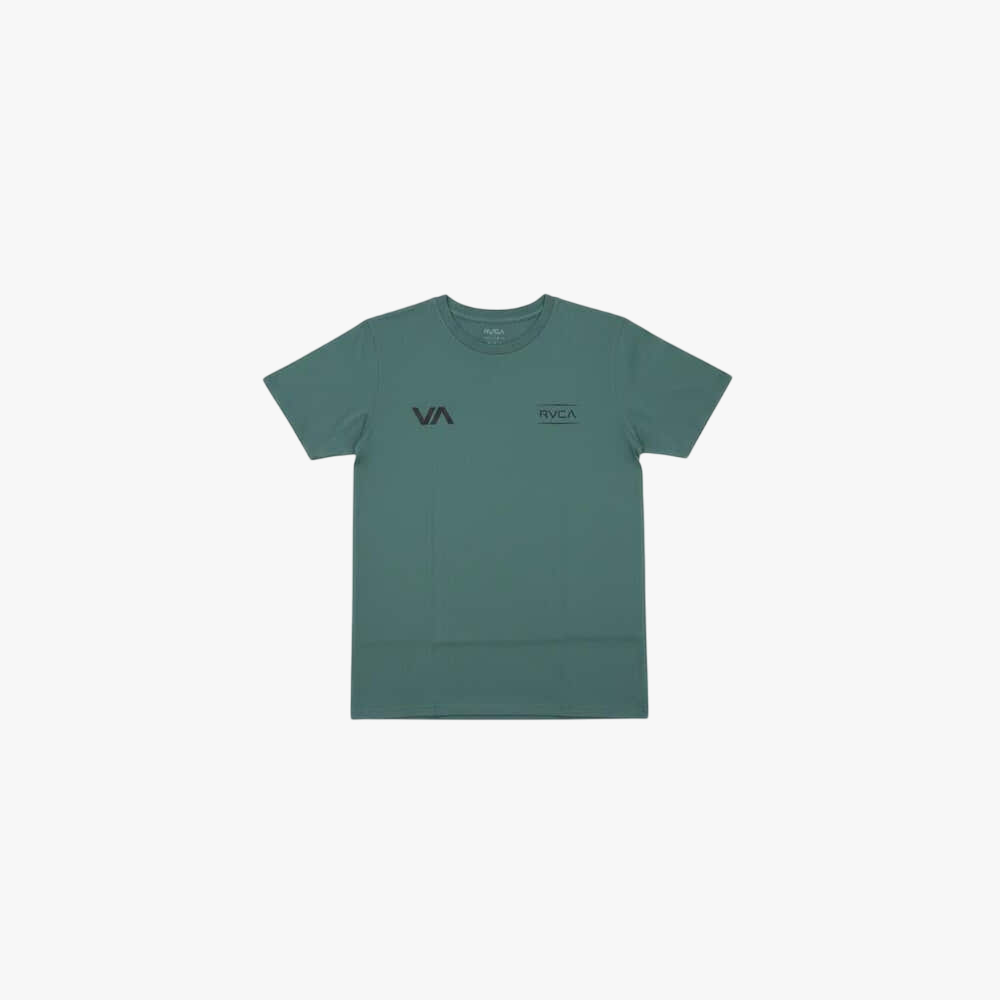 Rvca Mens After Balance Short Sleeve Tee Dark Slate