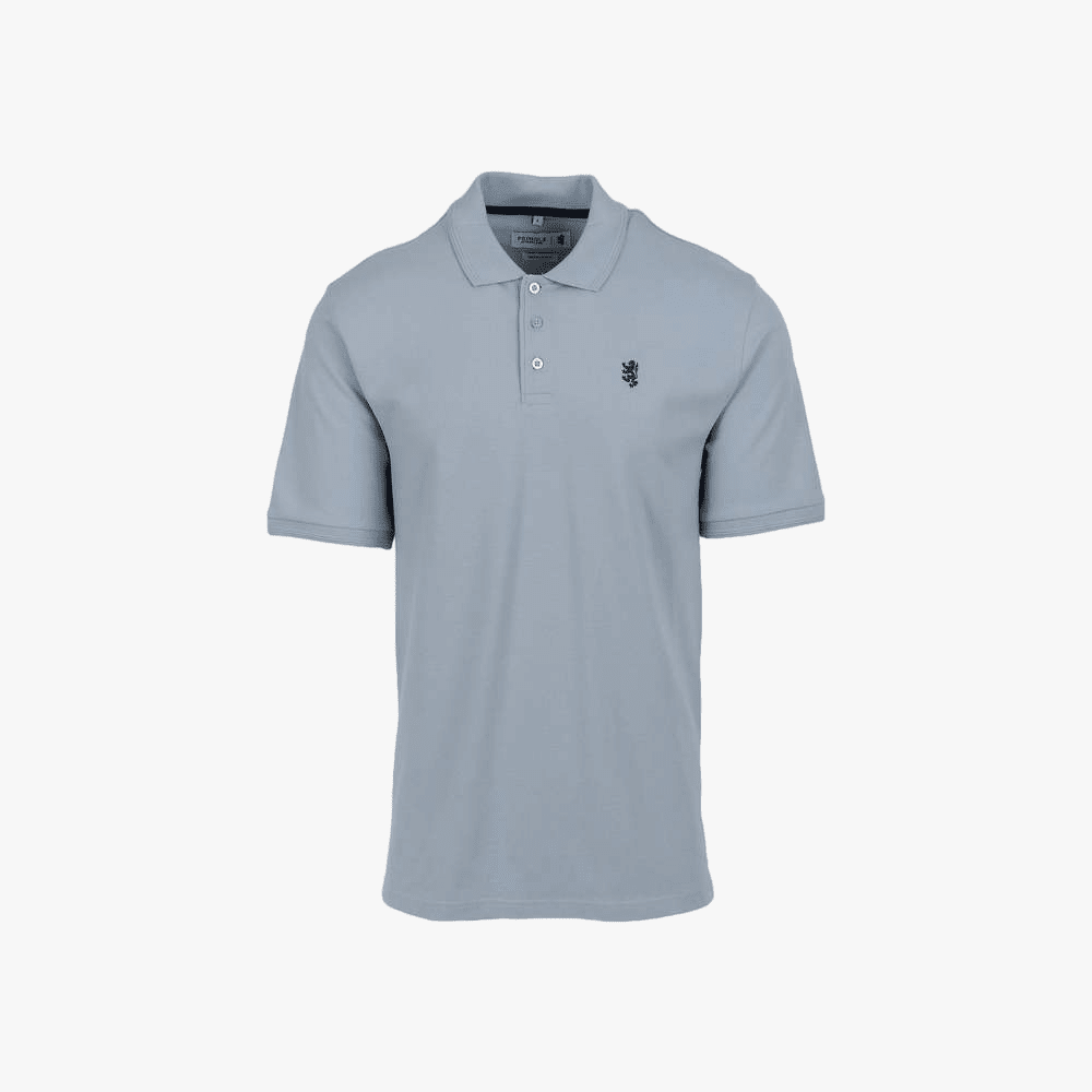 Pringle Mens Austyn Core Pima Pique Short Sleeve Golfer Blue | Pringle