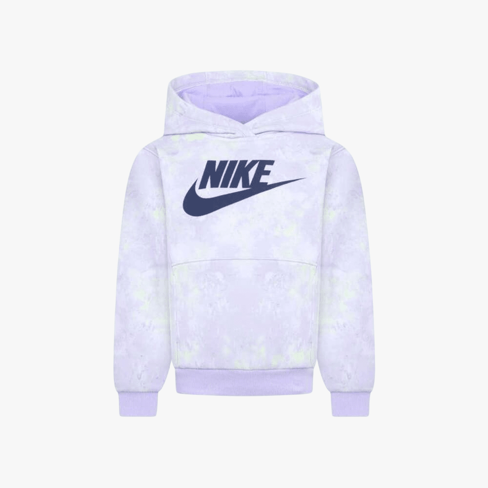 Nike Girls Printed Club Hoody Barley Grape | Nike
