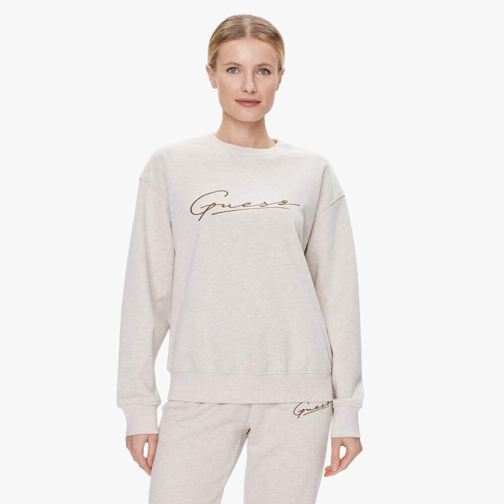 Guess Womens Allycia Sweatshirt Cream