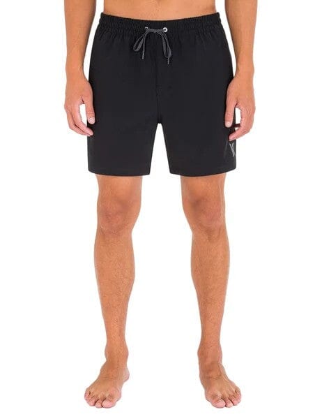 Hurley Mens One And Only Solid Volley 17" Boardshorts Black | Hurley