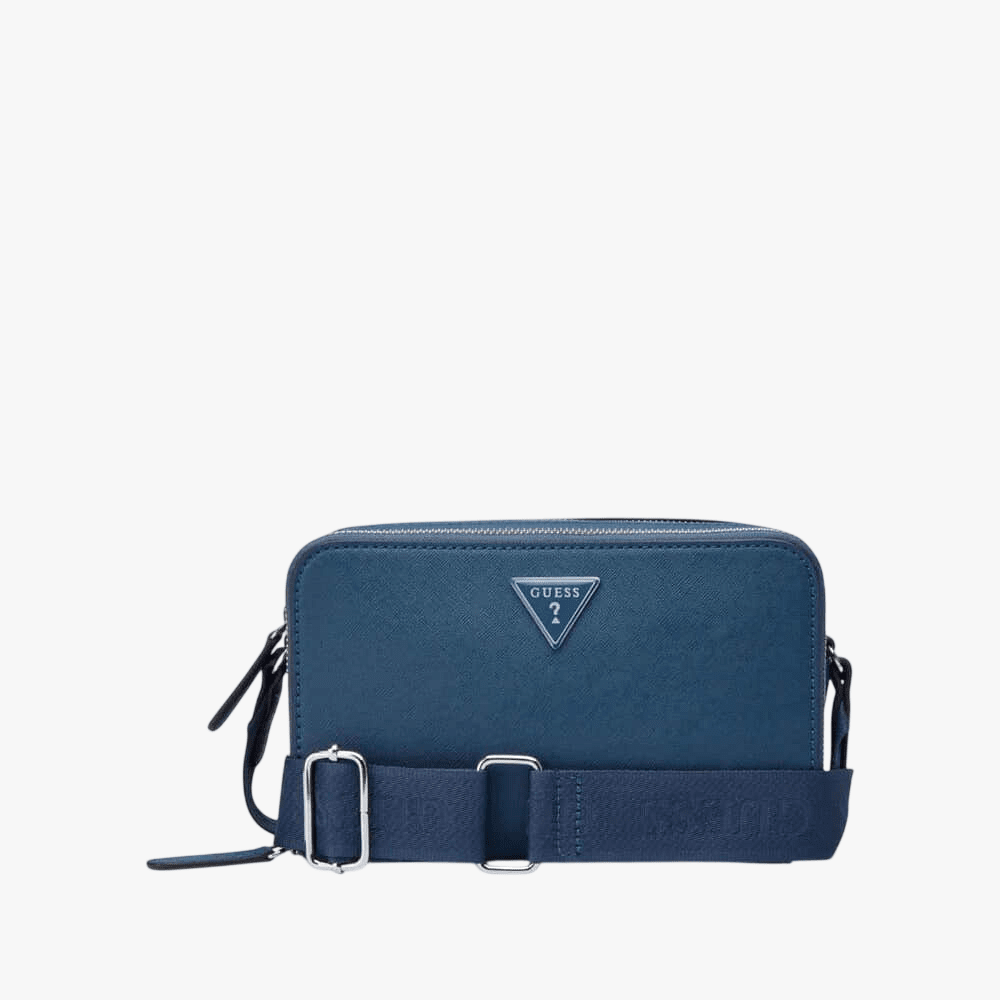 Guess Vivette Mini Double Zip Crossbody Bag Navy | Guess