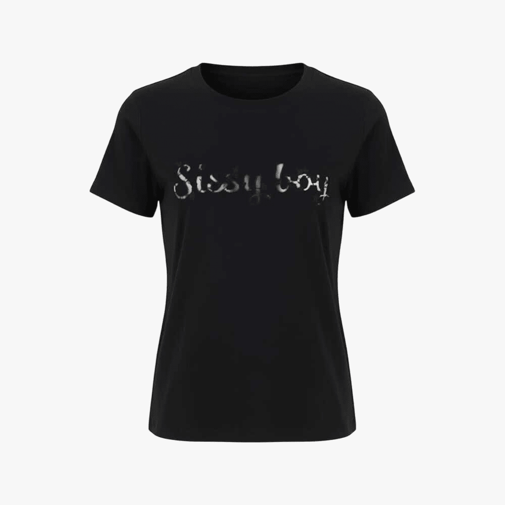 Sissy Boy Short Sleeve Tee Lace Cutout Logo Black | Sissy Boy