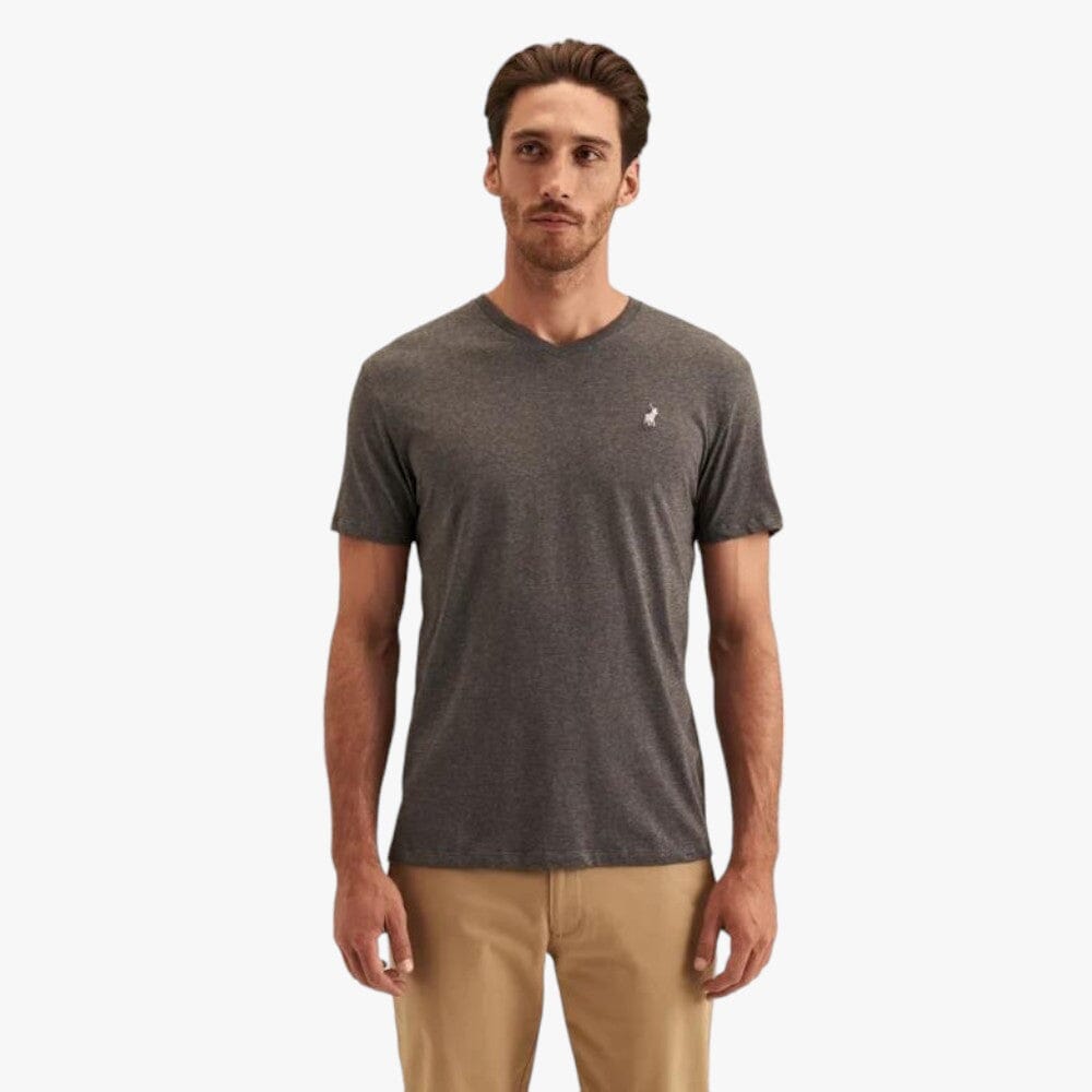 Polo Mens V-Neck Short Sleeve Tee Charcoal | Polo