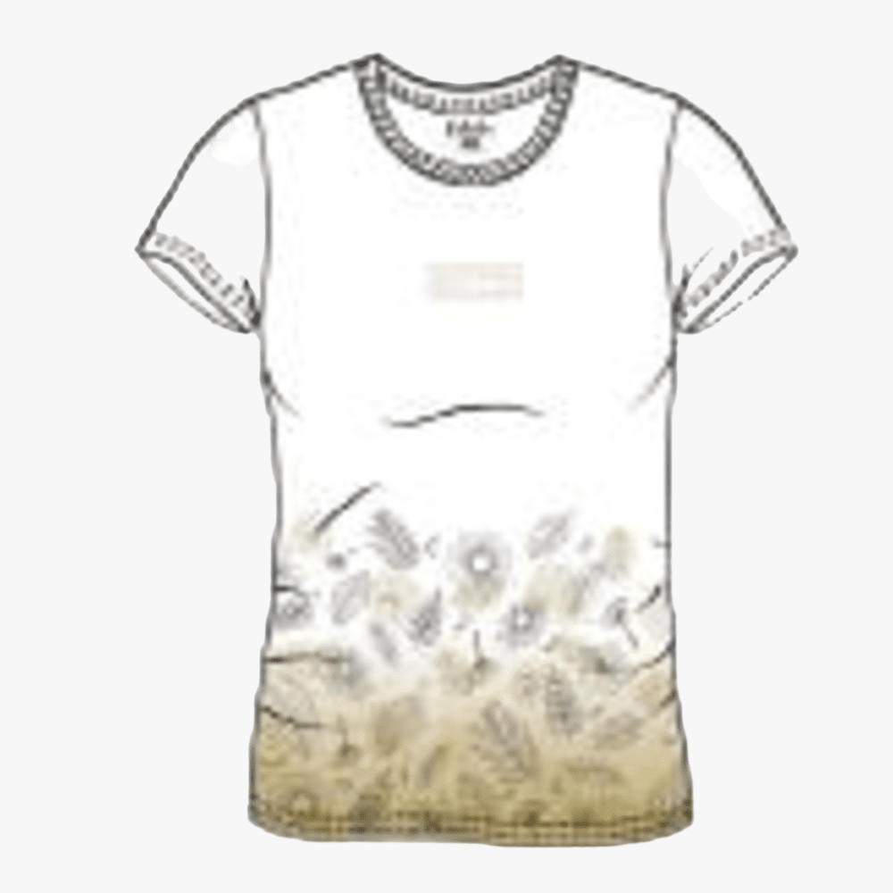 Kakiebos Womens Classic Fit Short Sleeve Tee White Dusty Gold | Kakiebos