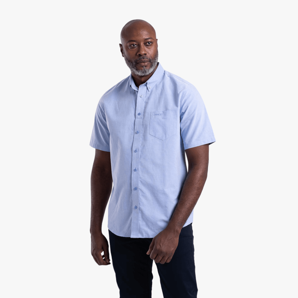 Pringle Mens Classic Short Sleeve Phillip Shirt Lt Blue | Pringle