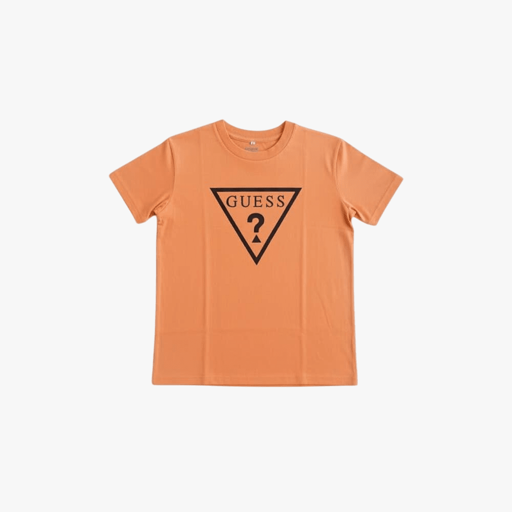 Guess Womens Triangle Short Sleeve Tee Orange | Guess