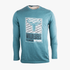 Wildebees Newspaper Logo Long Sleeve Tee Mineral Blue | Wildebees