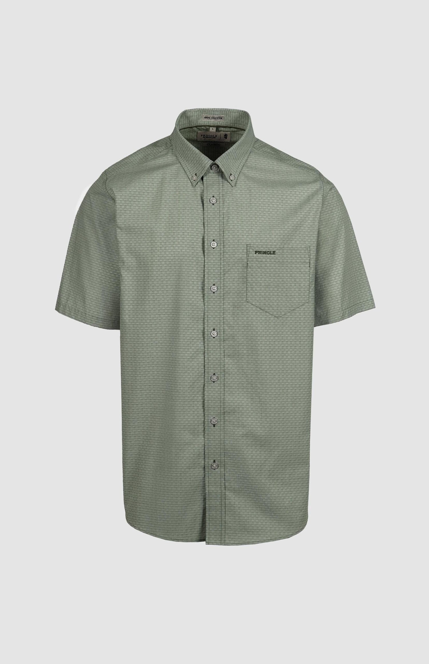 Pringle Mens Russel Short Sleeve Classic Shirt Green