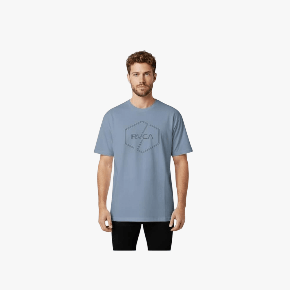 Rvca Mens Pin Hex Short Sleeve Tee Coronet Blue | Rvca