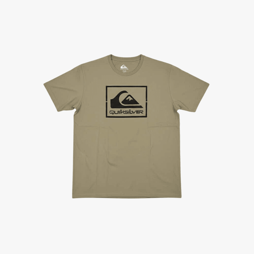 Quiksilver Mens Casual Encounter Short Sleeve Tee Khaki | Quiksilver