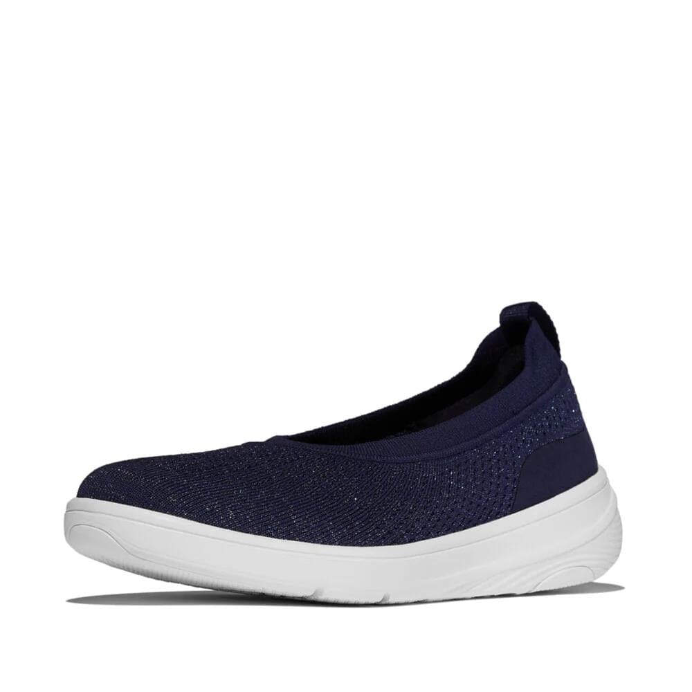 Fit Flop Womens Super Q Knit Ballerina Slip On Mid Night Navy | Fit Flop