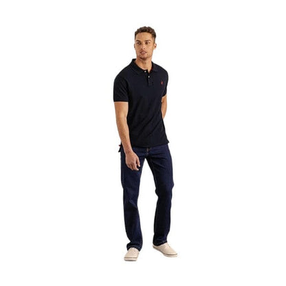 Polo Mens Stretch Pique Short Sleeve Golfer Navy | Polo