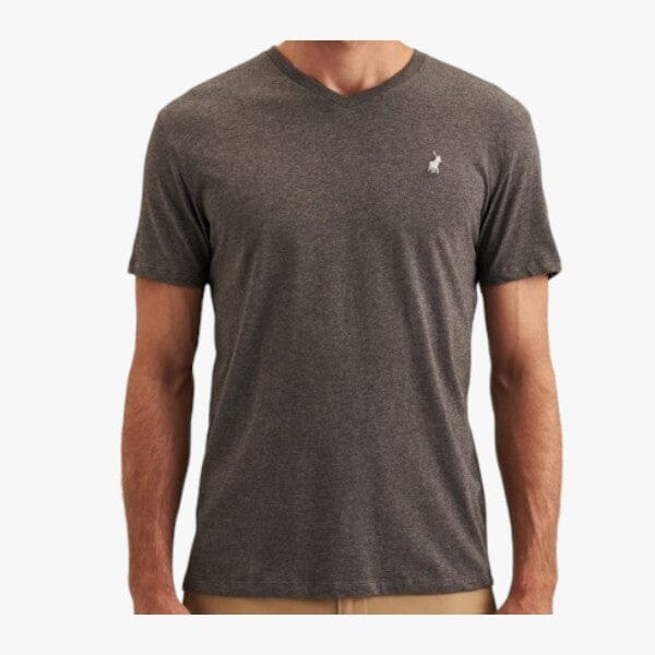 Polo Mens V-Neck Short Sleeve Tee Charcoal | Polo