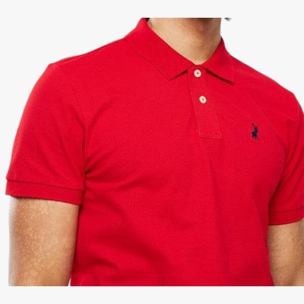 Polo Mens Stretch Pique Short Sleeve Golfer Red | Polo