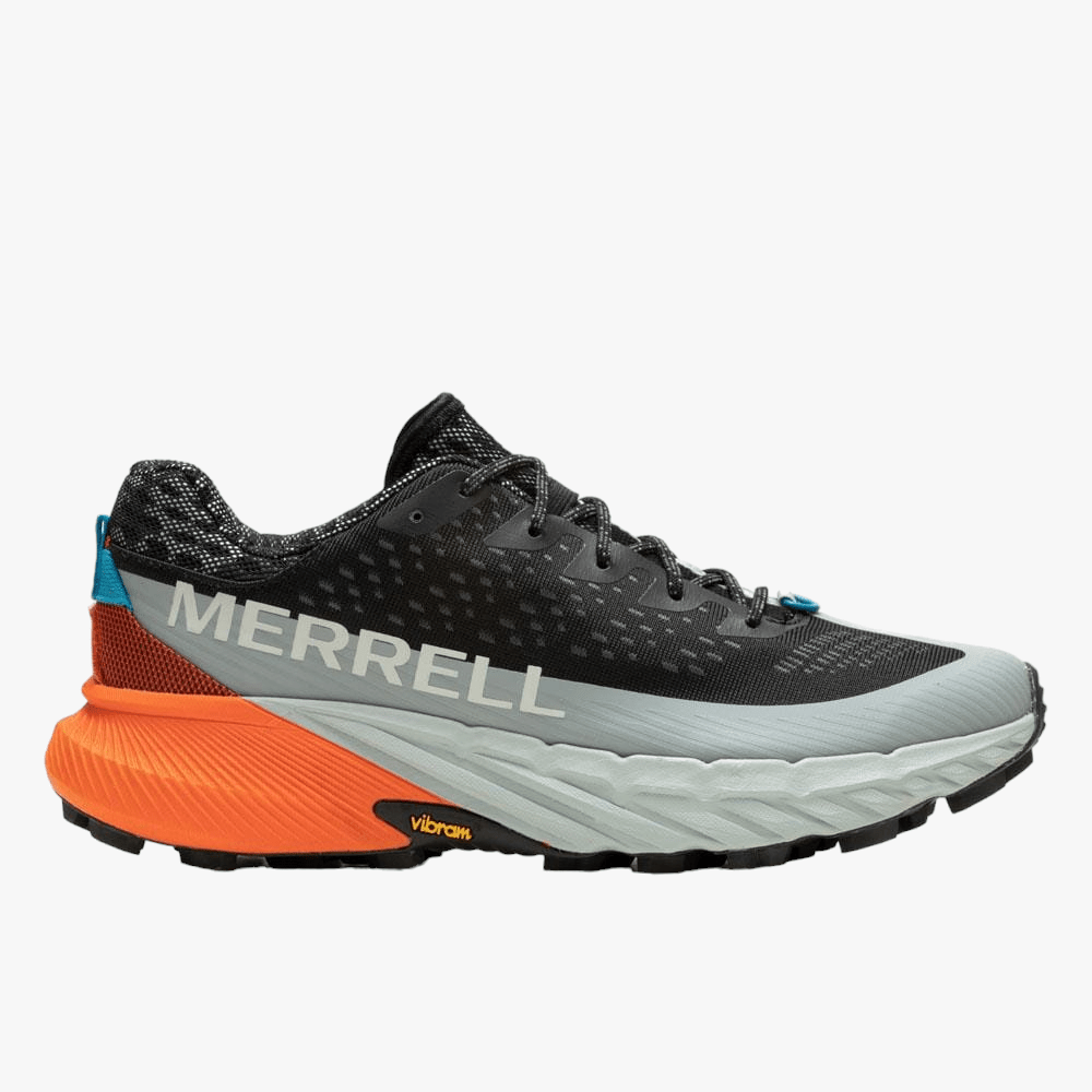 Merrell Mens Agility Peak 5 Sneaker Black Tangerine | Merrell