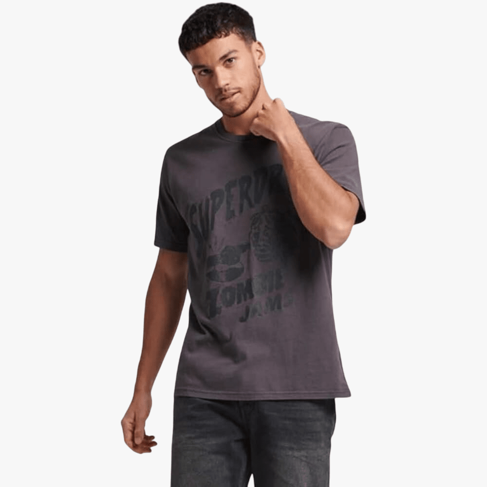 Superdry Mens Vintage Lo Flyer Tee Grey Superdry
