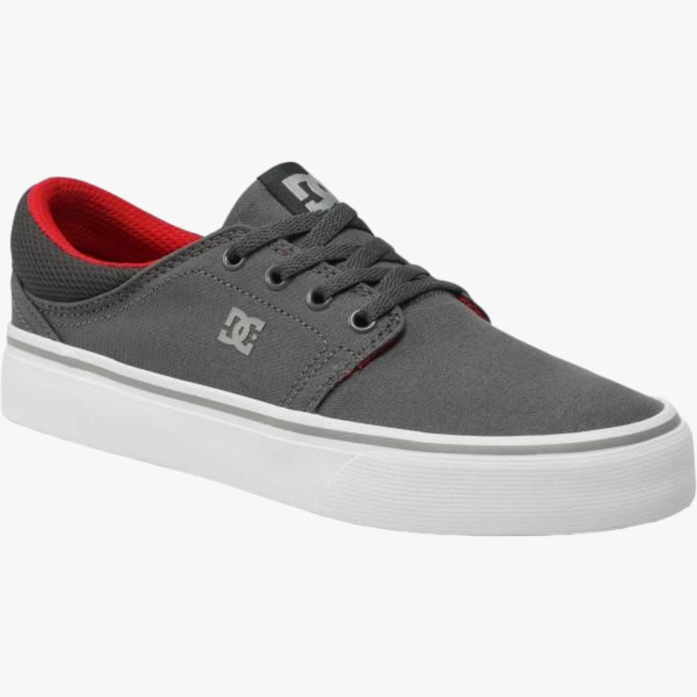 Dc Mens Trace Tx Sneaker Casual Grey Grey Red