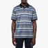 Polo Mens Textured Double Mercerised Stripe Golfer Blue | Polo