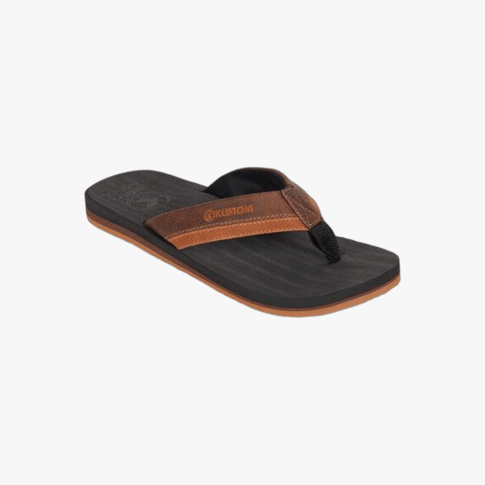 Kustom Mens Burleigh Slops Black Brown – Brands Megastore